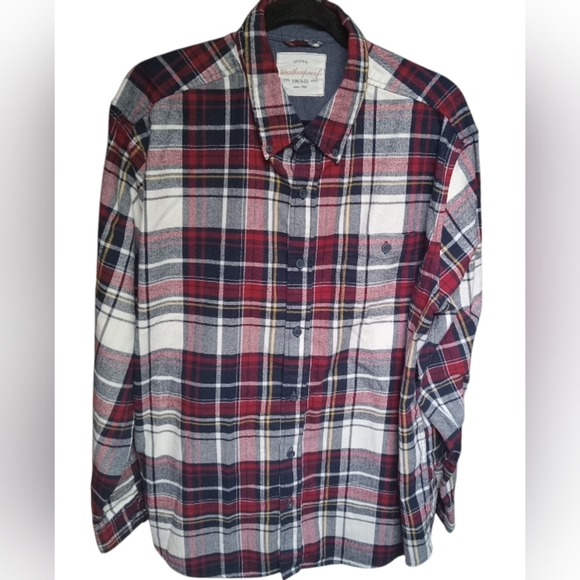 Weatherproof Vintage Men's Plaid Button Shirt Flannel Red, Blue, White  XXL - Picture 1 of 6